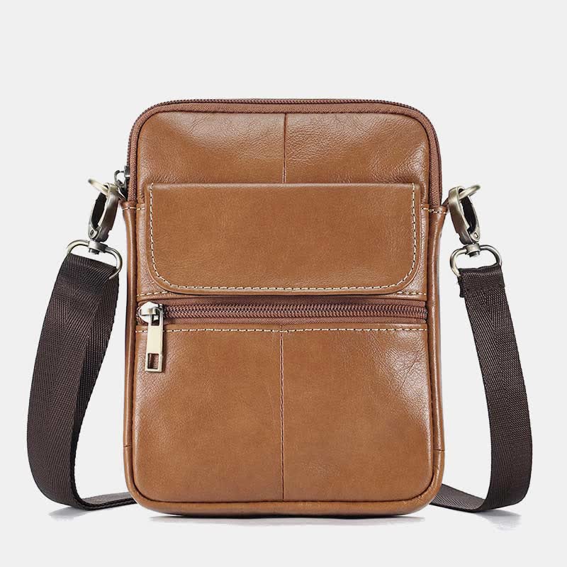 Leather Men's Compact Crossbody Bag