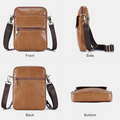 Leather Men's Compact Crossbody Bag