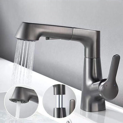 Adjustable Bathroom Faucet with Pull Out Shower Head - Pexav