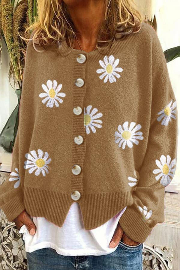 Colorful Patterned Knit Winter Sweater - Pexav