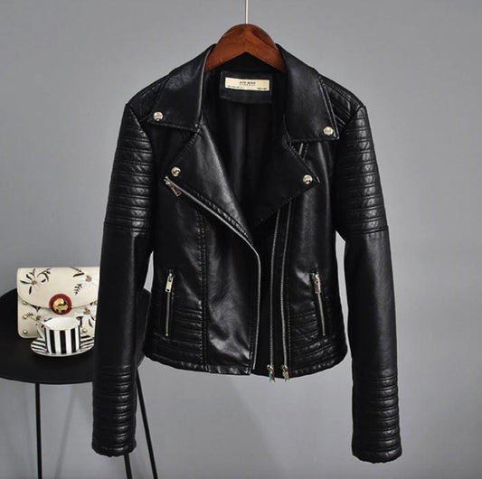 Classic Black Motorcycle Jacket - Pexav