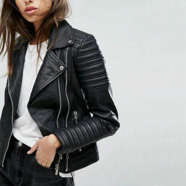 Classic Black Motorcycle Jacket