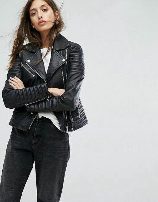 Classic Black Motorcycle Jacket