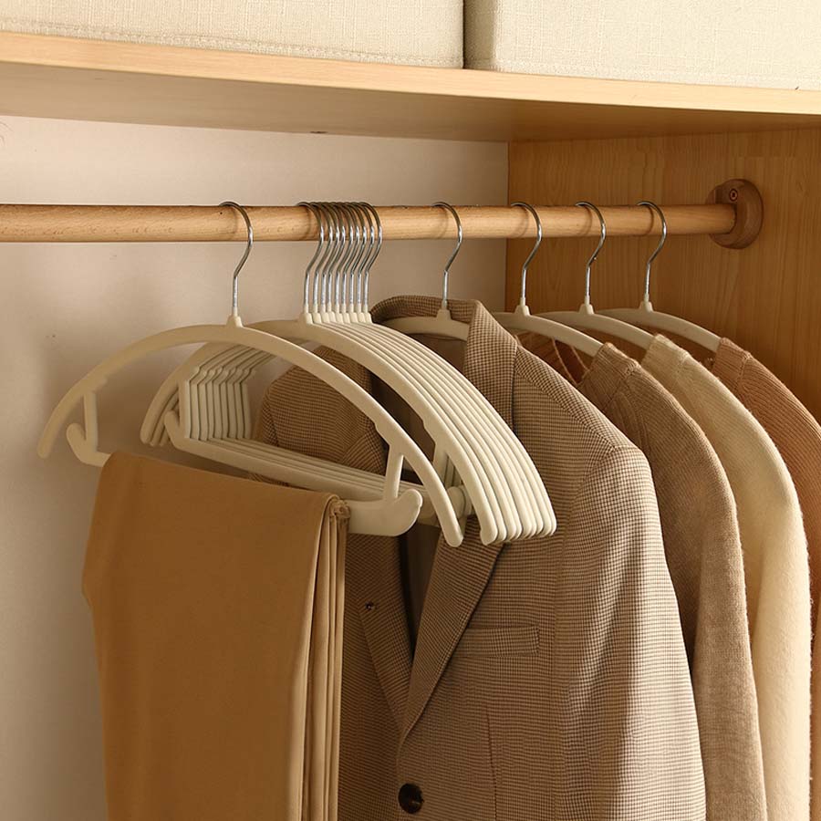 Space Saving Closet Hangers Non Slip Set of 10 - Pexav
