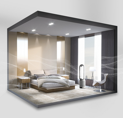 Compact 4-in-1 Air Purifier Tower Fan with Remote