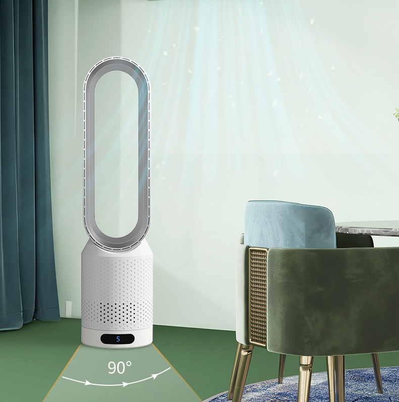 Compact 4-in-1 Air Purifier Tower Fan with Remote