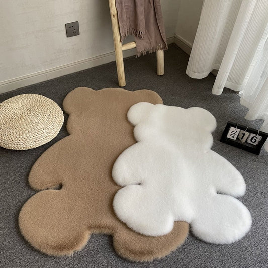 Cozy Teddy Bear Rug – Plush Area Mat for Children's Room - Pexav