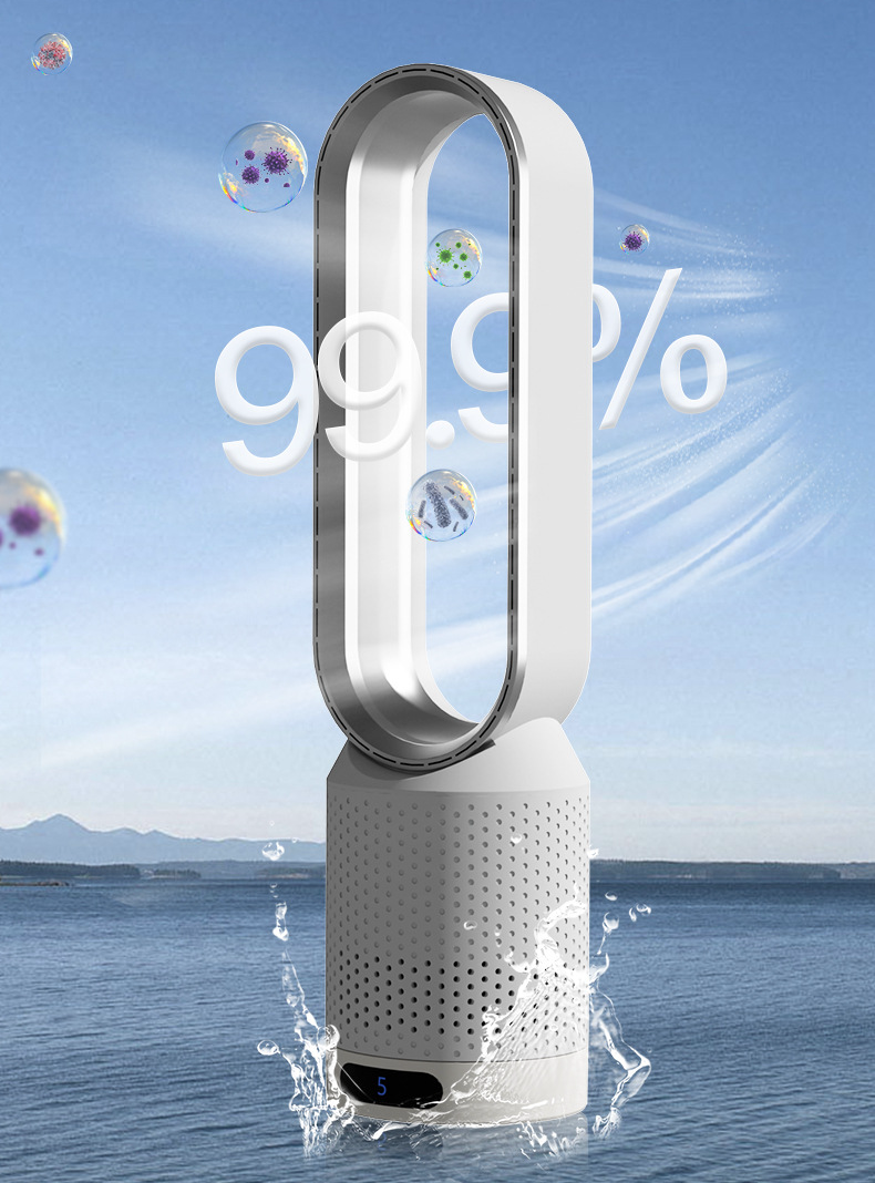 Compact 4-in-1 Air Purifier Tower Fan with Remote