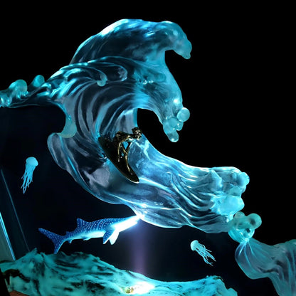 Ocean-Inspired Night Light with 3D Effect – Color Changing Resin Night Lamp for Relaxation and Ambiance 4
