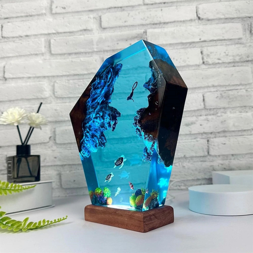 Ocean-Inspired Night Light with 3D Effect – Color Changing Resin Night Lamp for Relaxation and Ambiance 8