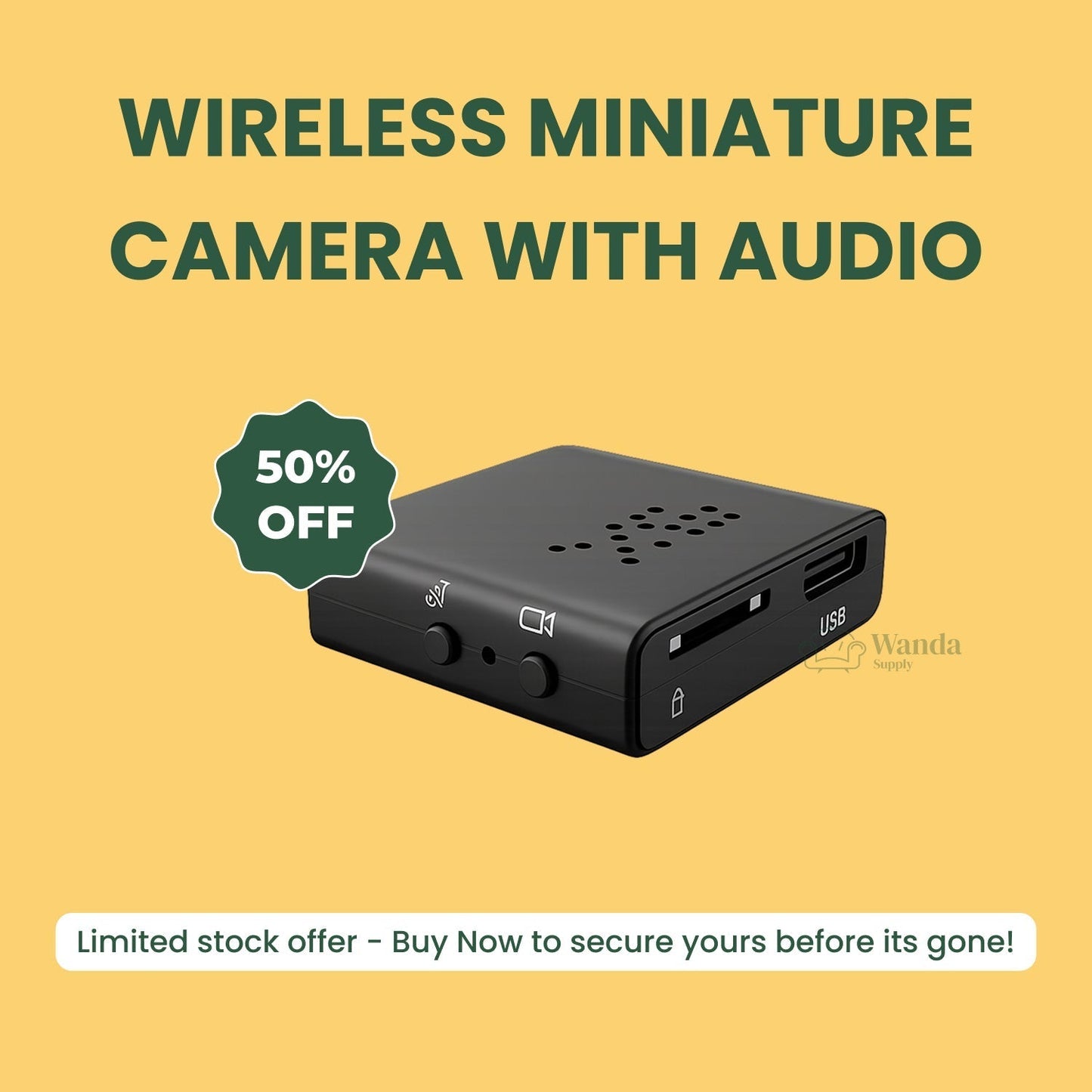 Small WiFi Security Camera with Night Vision