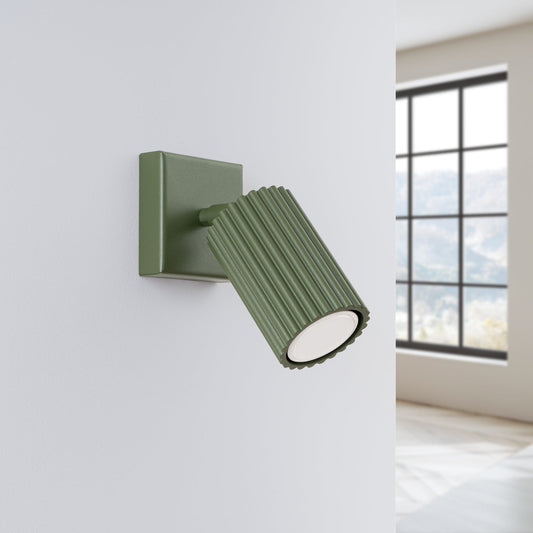 Green Metal Swing Arm Wall Lamp - Pexav