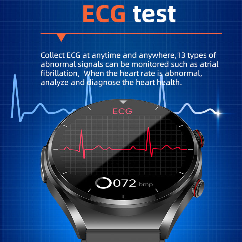 Accurate Fitness Tracker Watch with ECG and Heart Rate Monitor