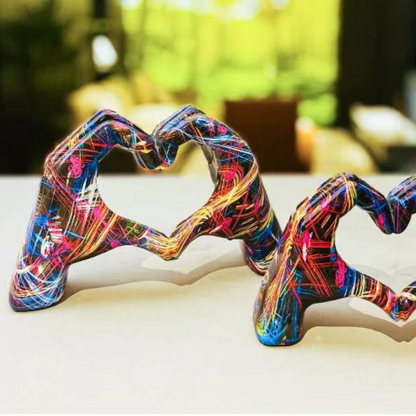 Unique Love Hand Statue Home Decor