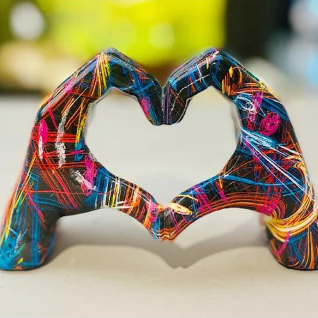Unique Love Hand Statue Home Decor