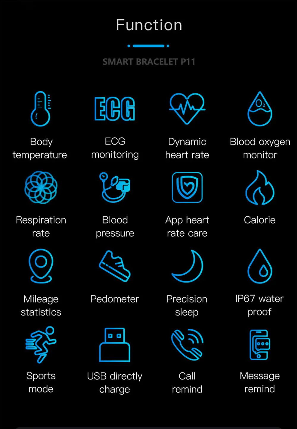 Accurate Fitness Tracker Watch with EKG & Heart Rate