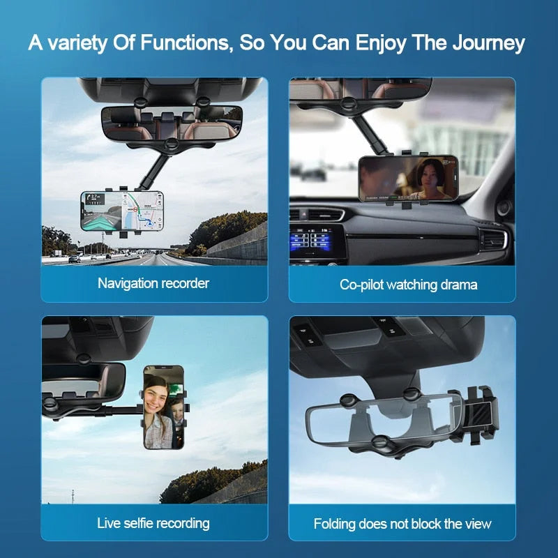 Adjustable Car Phone Mount with 360° Rotation