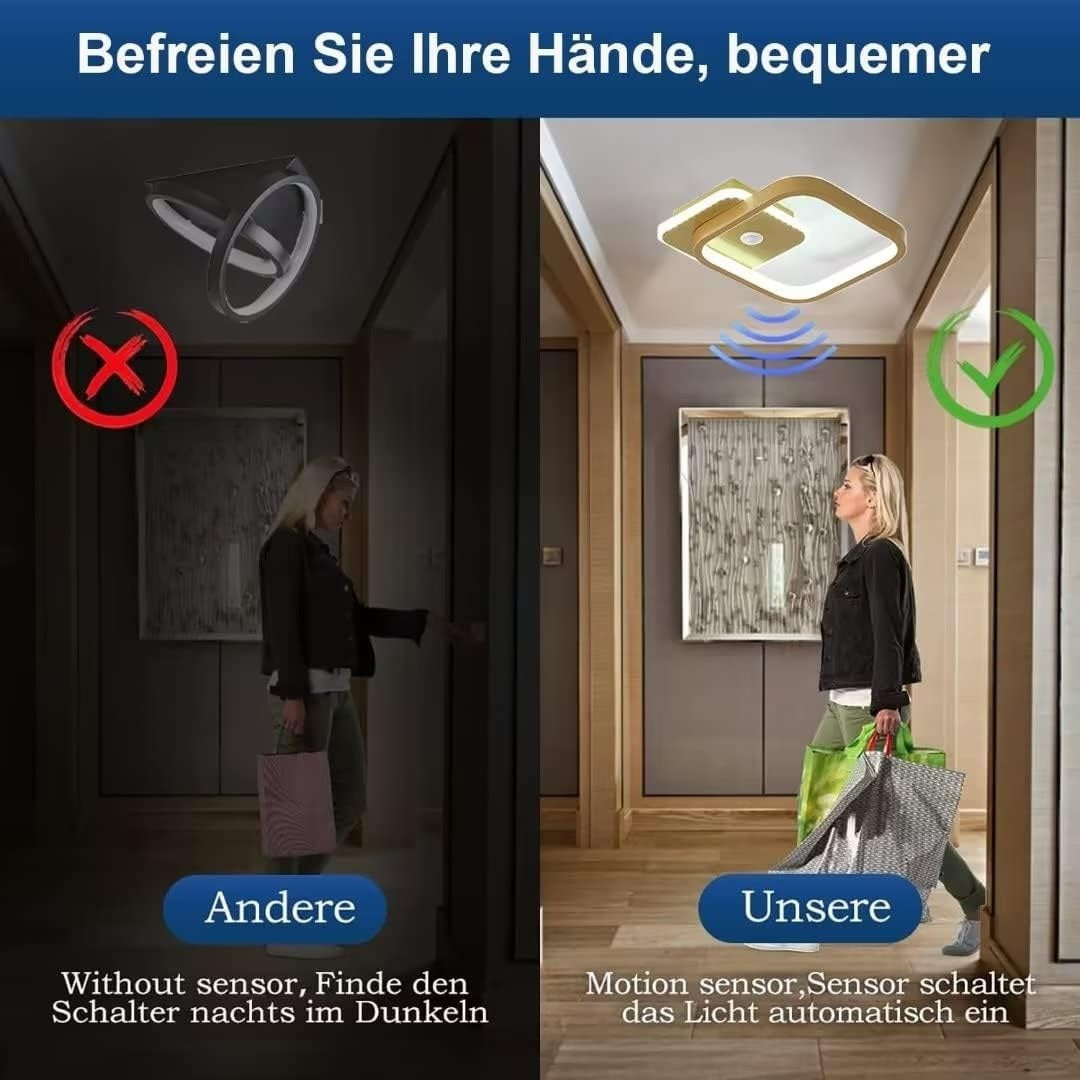 PIR Motion Sensor LED Ceiling Light | Smart Lighting | Energy Efficient | Perfect for Hallway & Bathroom