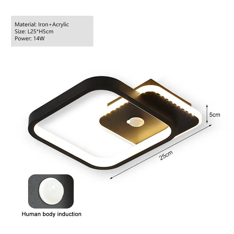PIR Motion Sensor LED Ceiling Light | Smart Lighting | Energy Efficient | Perfect for Hallway & Bathroom