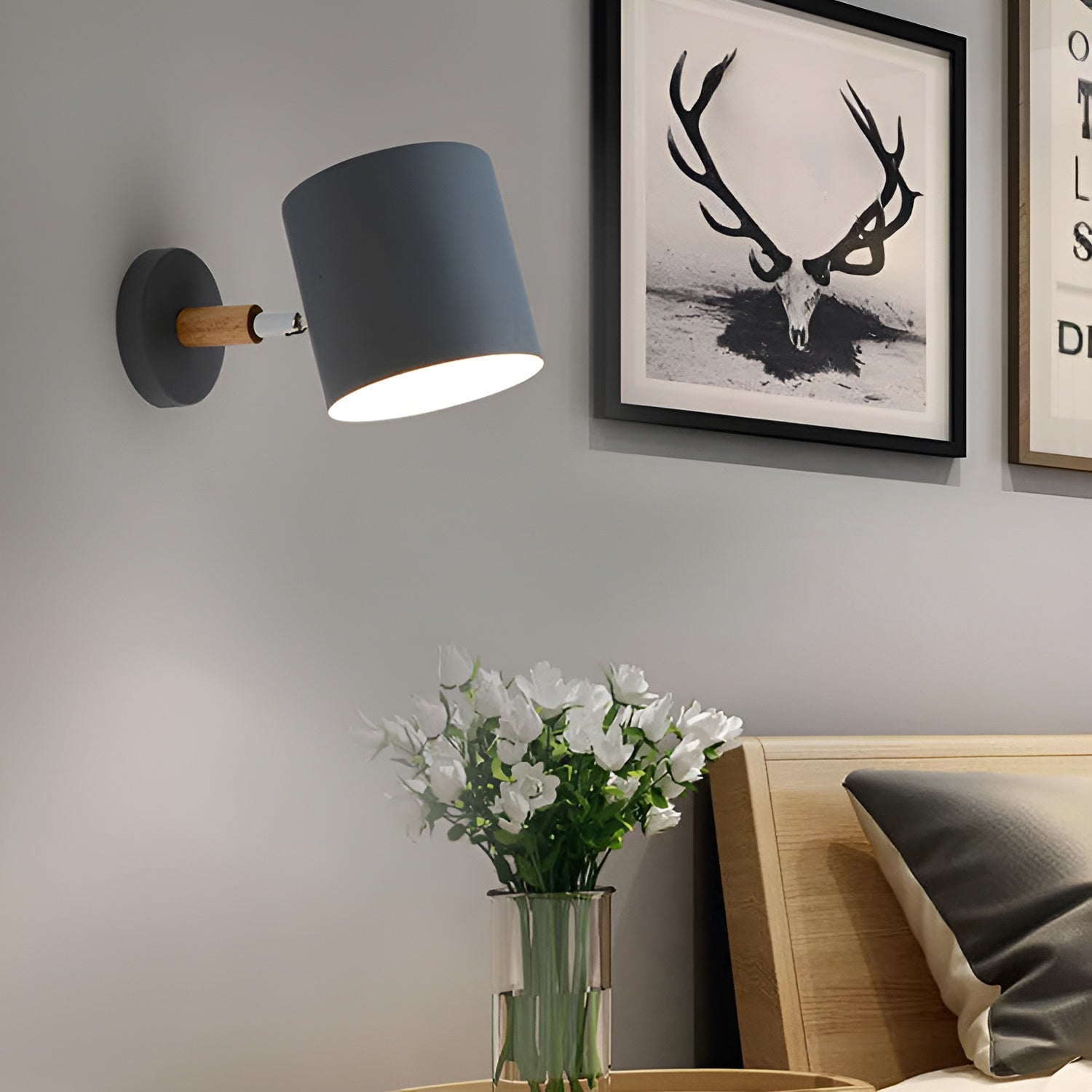 Pastel Nordic Wall Light – Adjustable Colorful Wall Sconce for Cozy Ambiance, Metal and Wood Design, Ideal for Living Room or Study 3