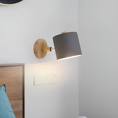 Pastel Nordic Wall Light – Adjustable Colorful Wall Sconce for Cozy Ambiance, Metal and Wood Design, Ideal for Living Room or Study 6