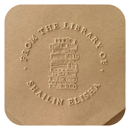 Personalized Book Stamp for Custom Library - Customizable Book Stamper with Durable Ink for Book Lovers 3