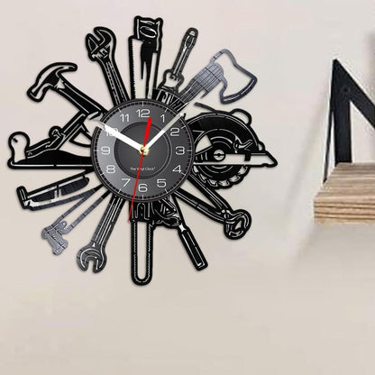 Personalized LED Wall Tool Clock for Men – Car Repair Tools Garage Décor Gift