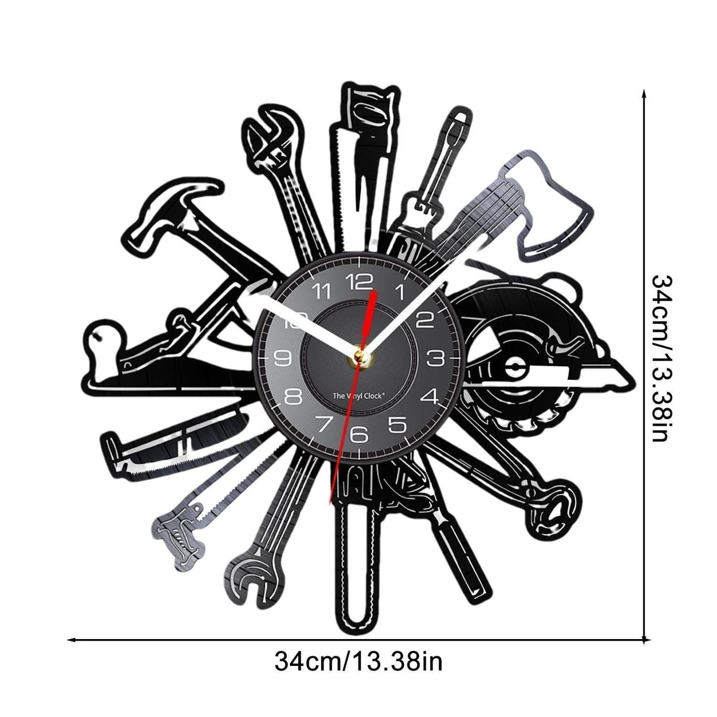 Personalized LED Wall Tool Clock for Men – Car Repair Tools Garage Décor Gift