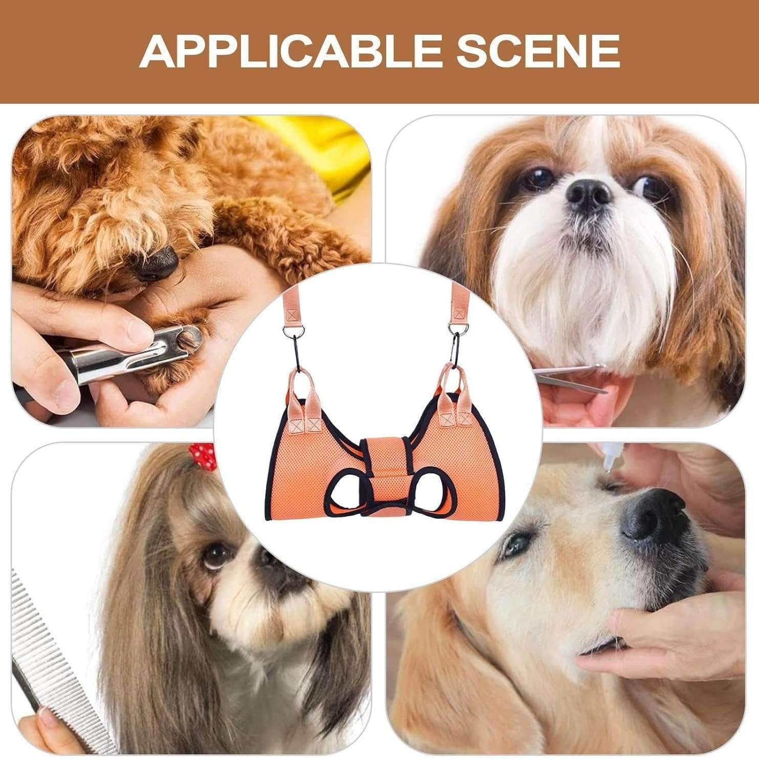 Pet Grooming Hammock - Safe & Stress-Free Nail Trimming, Easy to Use & Clean