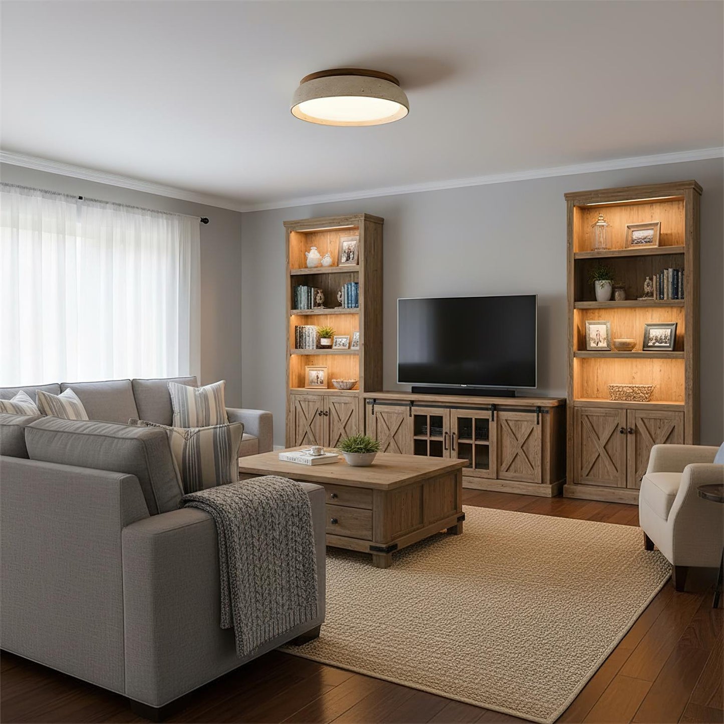 Stylish Circular LED Ceiling Fixtures for Home