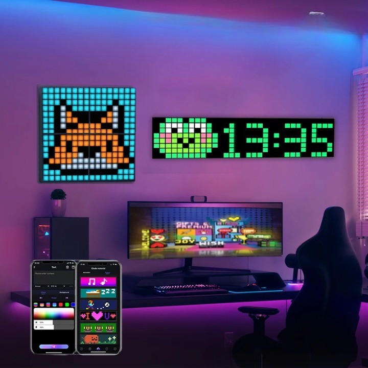 Colorful Digital LED Tabletop Smart Lamp - Pexav