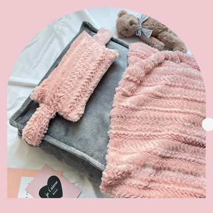 Cozy Cute Pet Bed with Soft Pillow and Blanket