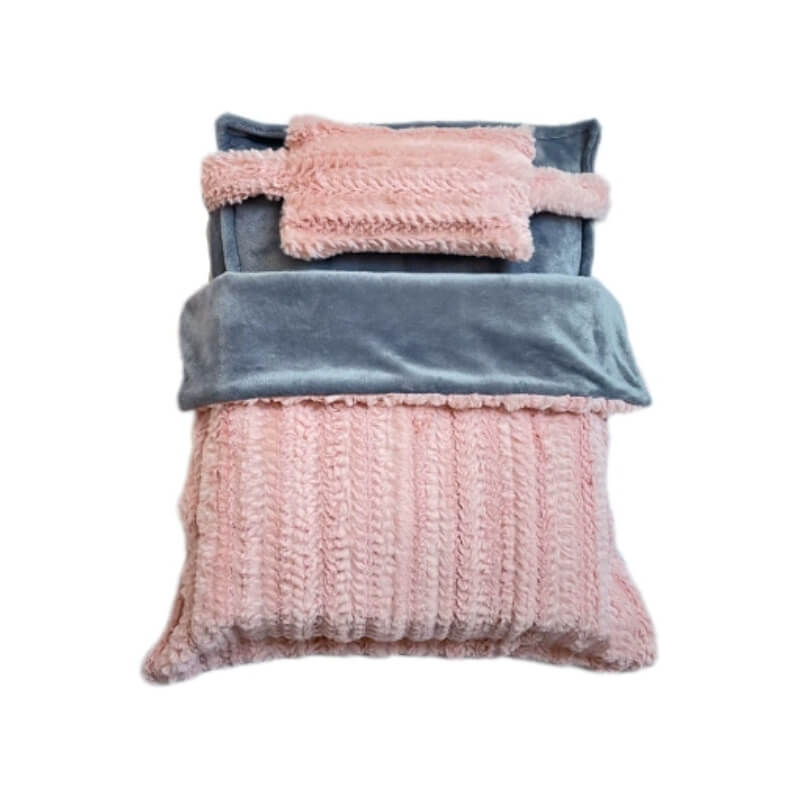 Cozy Cute Pet Bed with Soft Pillow and Blanket