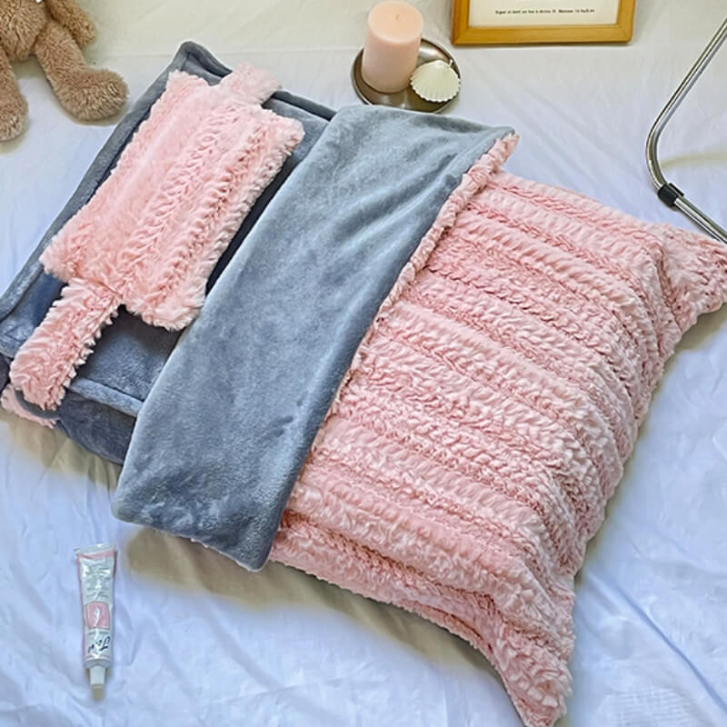 Cozy Cute Pet Bed with Soft Pillow and Blanket