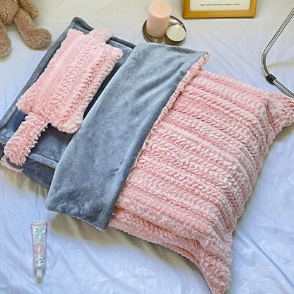 Cozy Cute Pet Bed with Soft Pillow and Blanket