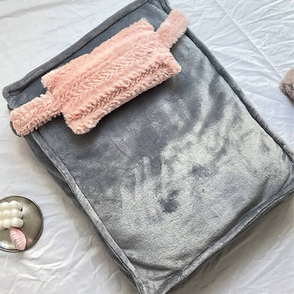 Cozy Cute Pet Bed with Soft Pillow and Blanket