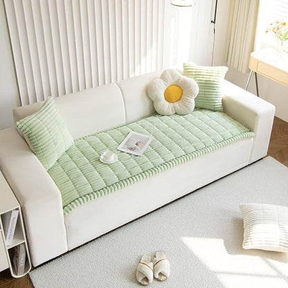 Soft Couch Cover with Ruffled Trim