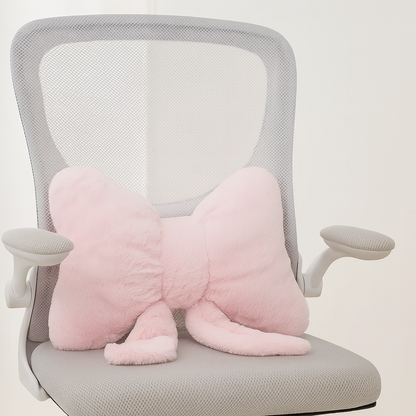 Plush Bow Decorative Pillow – Soft Cozy Accent Throw Pillow for Couch and Home Décor 4