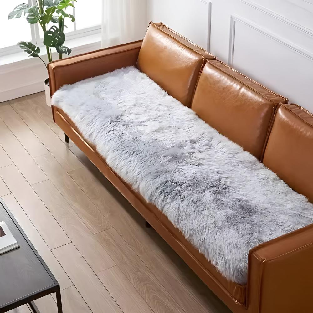 Plush Velvet Sofa Protector - Soft Pet Couch Cover with Non-Slip Backing, Machine Washable, Fits Leather and Fabric Sofas 4