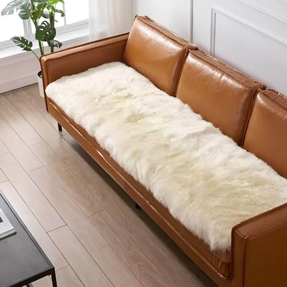 Plush Velvet Sofa Protector - Soft Pet Couch Cover with Non-Slip Backing, Machine Washable, Fits Leather and Fabric Sofas 5