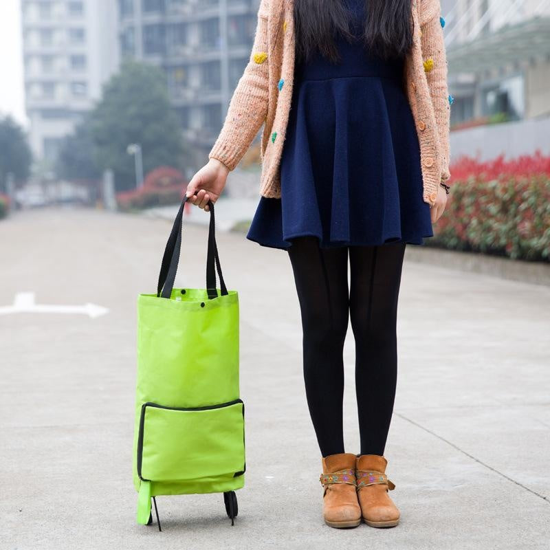 Collapsible Rolling Grocery Cart Bag - Pexav