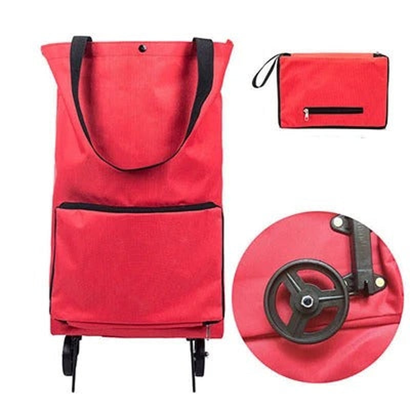 Collapsible Rolling Grocery Cart Bag