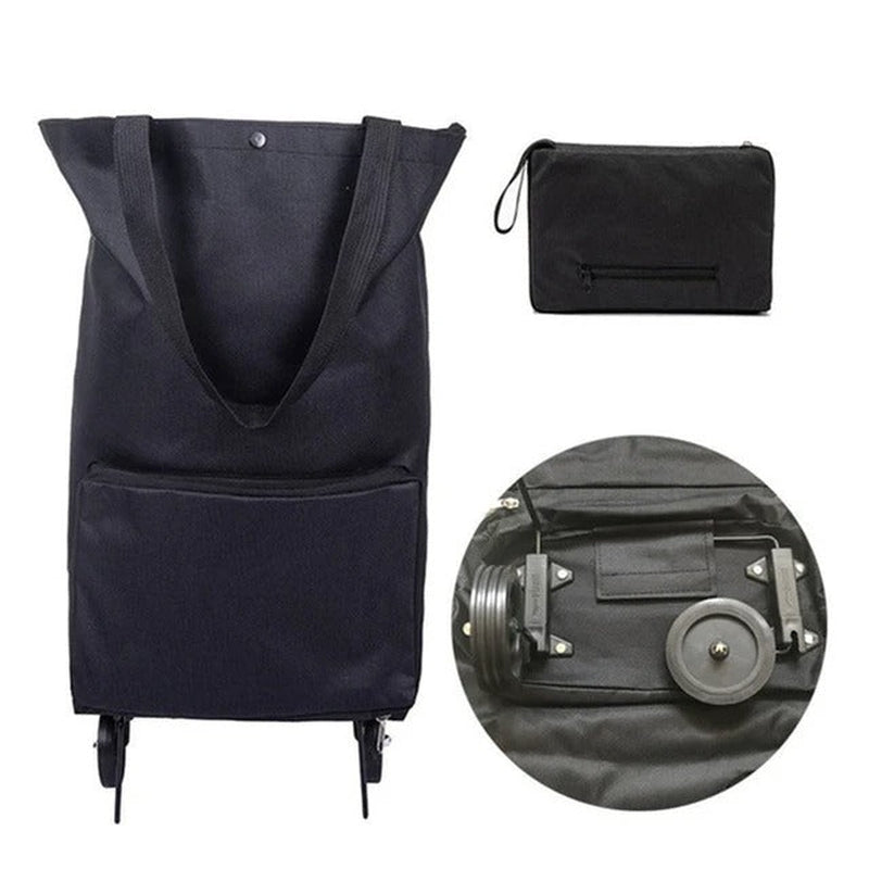 Collapsible Rolling Grocery Cart Bag