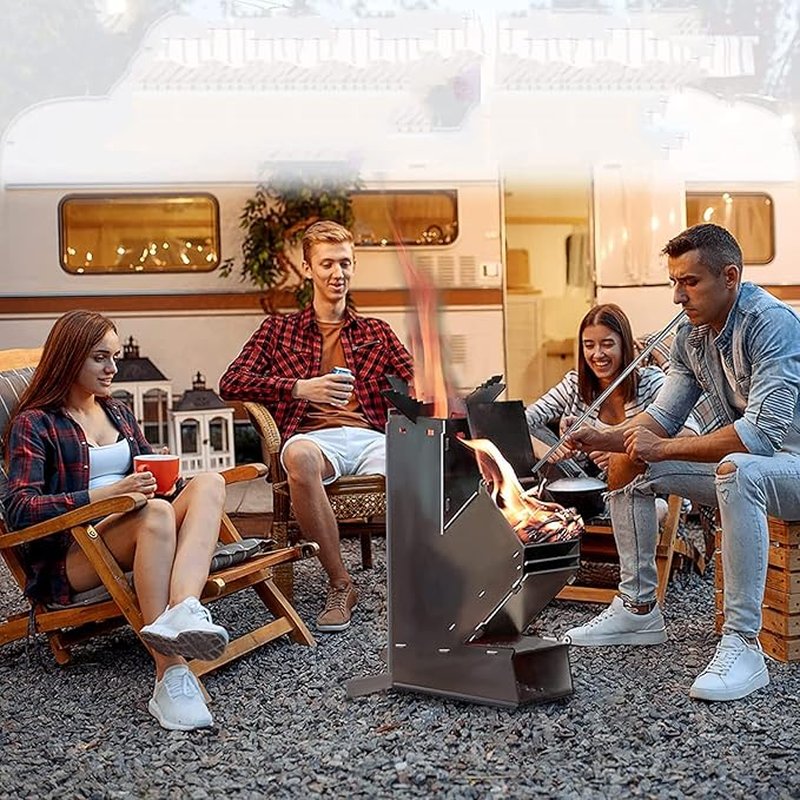 Compact Camping Wood Fired Stove Heater - Pexav