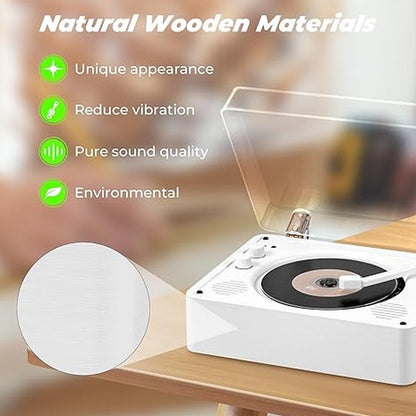 Portable Retro CD Player with Bluetooth and Built-In Speakers