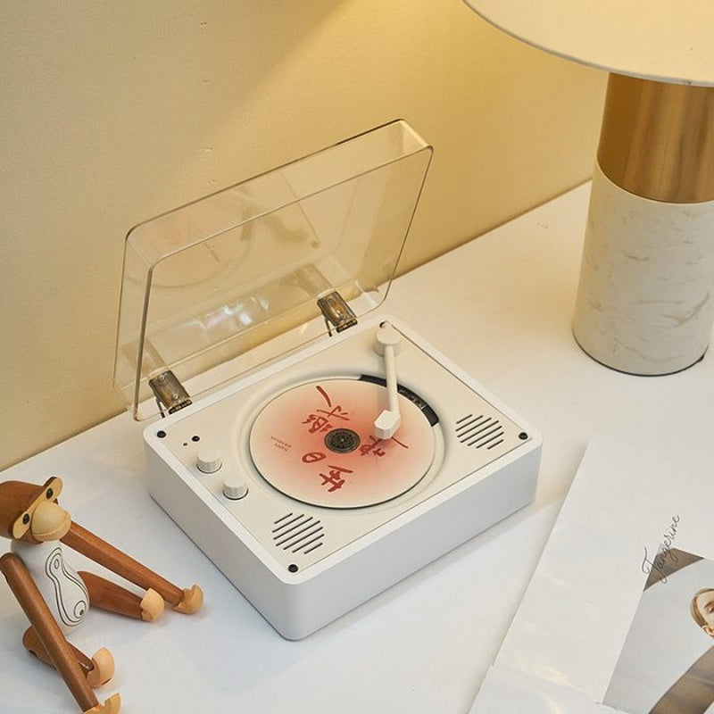 Portable Retro CD Player with Bluetooth and Built-In Speakers
