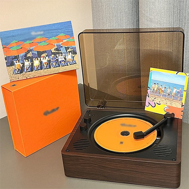 Portable Retro CD Player with Bluetooth and Built-In Speakers