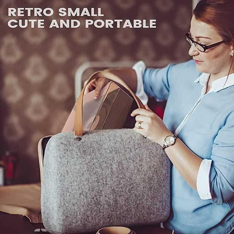 Portable Retro CD Player with Bluetooth and Built-In Speakers