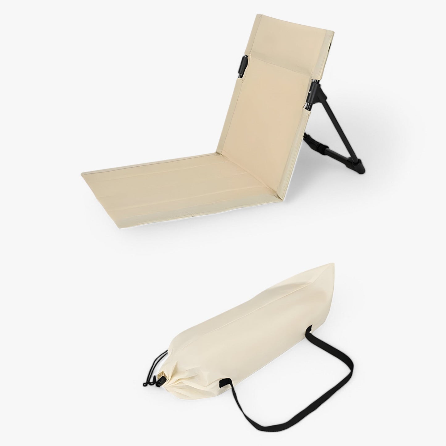 Collapsible Outdoor Chair with Back Support - Compact & Easy Fold Seat