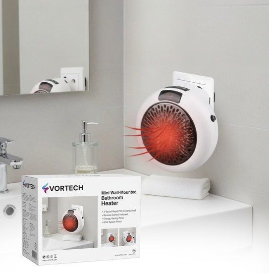 Compact Instant Bathroom Heater with Remote Timer - Pexav